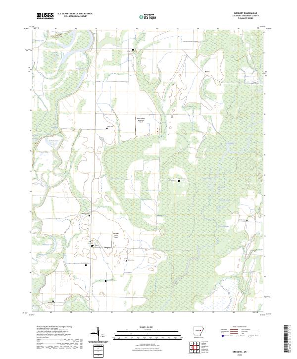 Gregory topographic map thumbnail