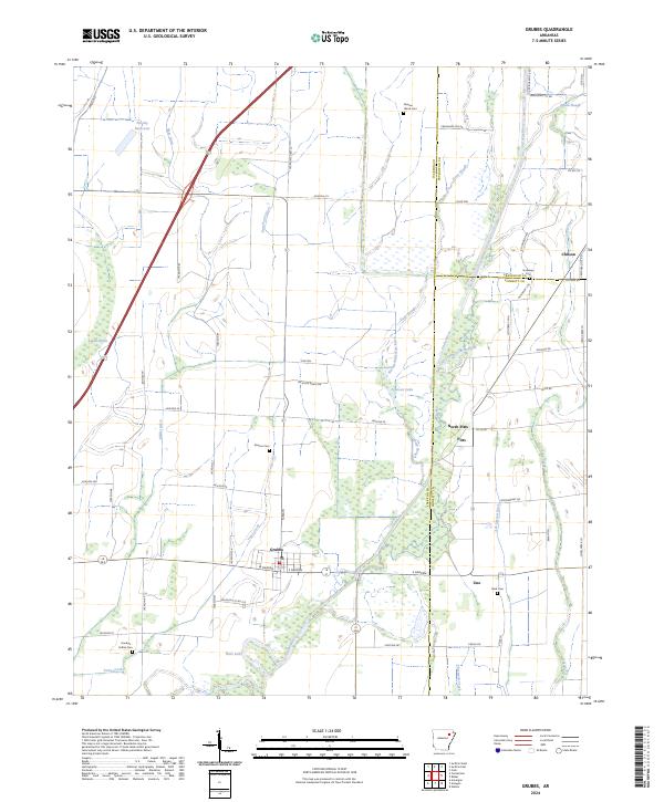 Grubbs topographic map thumbnail