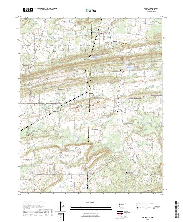 Hackett topographic map thumbnail