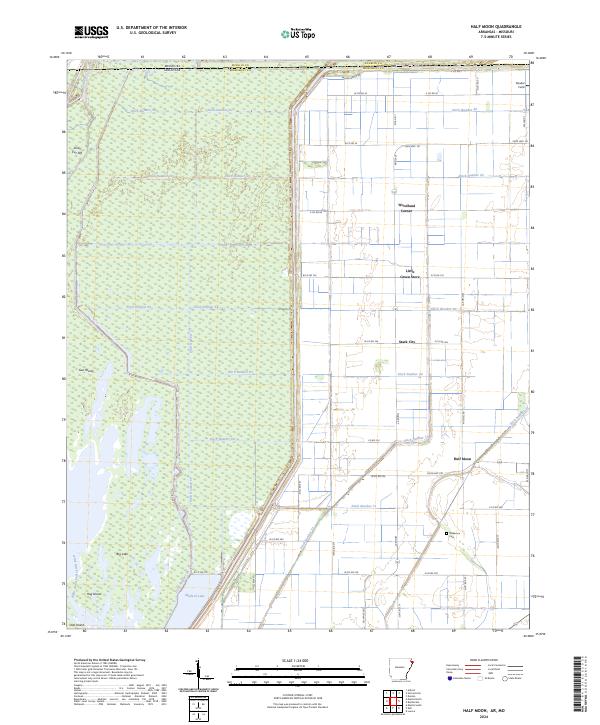 Half Moon topographic map thumbnail