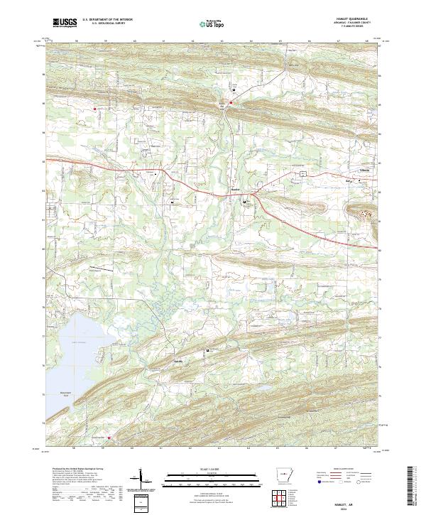 Hamlet topographic map thumbnail