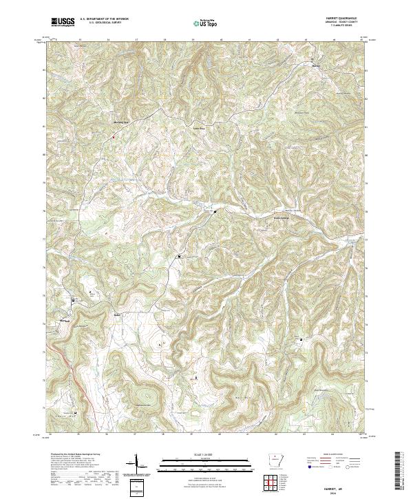 Harriet topographic map thumbnail