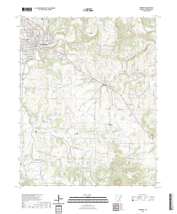 Harrison topographic map thumbnail