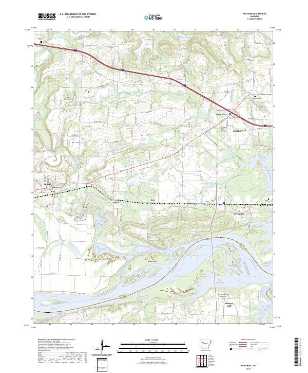 Hartman topographic map thumbnail