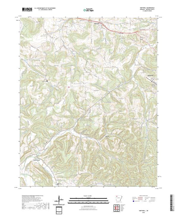 Hartwell topographic map thumbnail