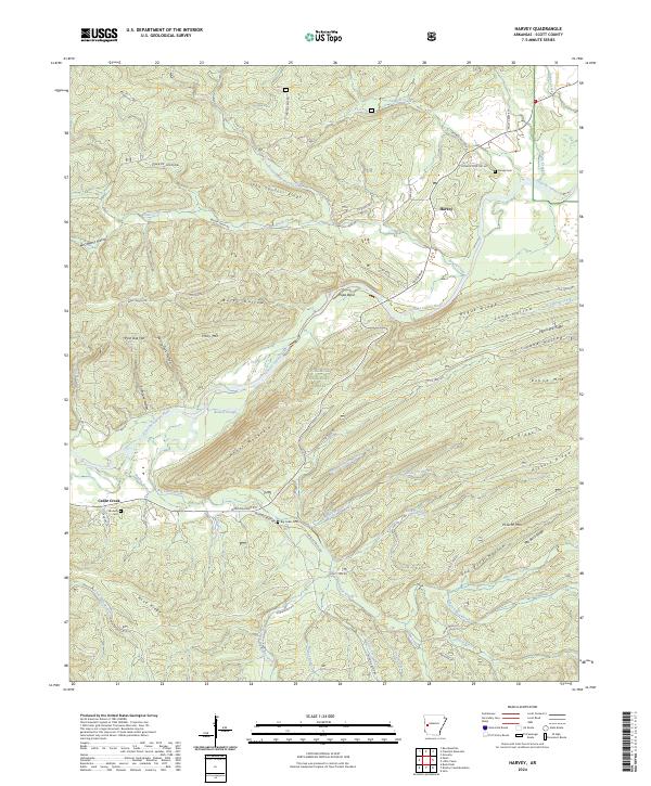 Harvey topographic map thumbnail