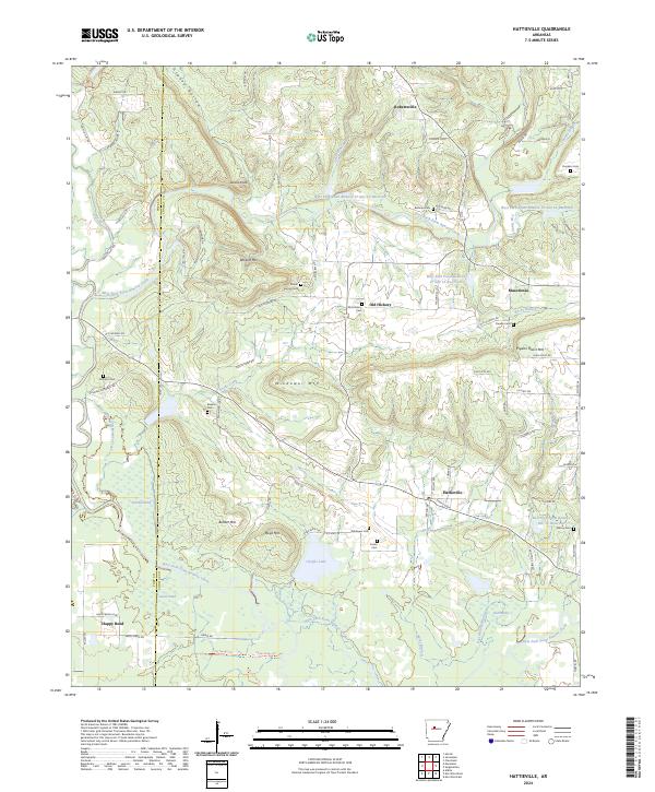 Hattieville topographic map thumbnail
