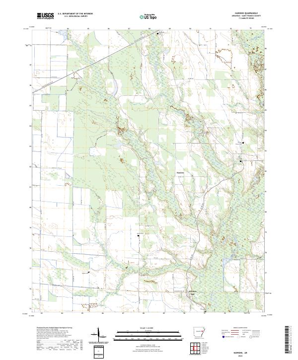 Hawkins topographic map thumbnail