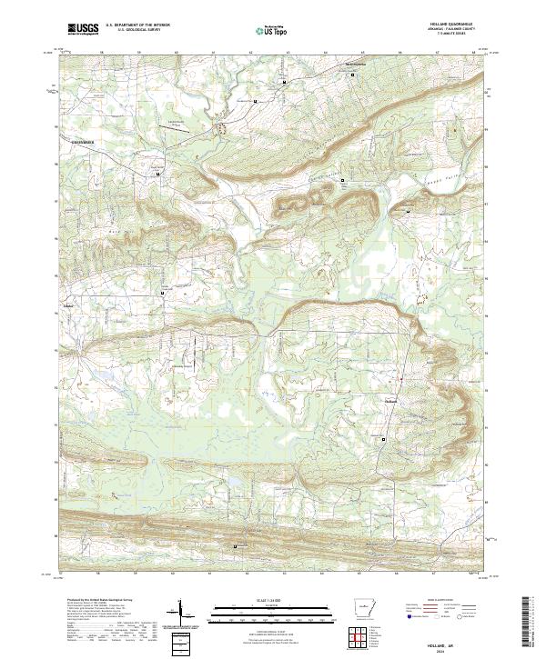 Holland topographic map thumbnail
