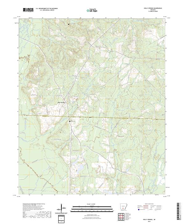 Holly Springs topographic map thumbnail