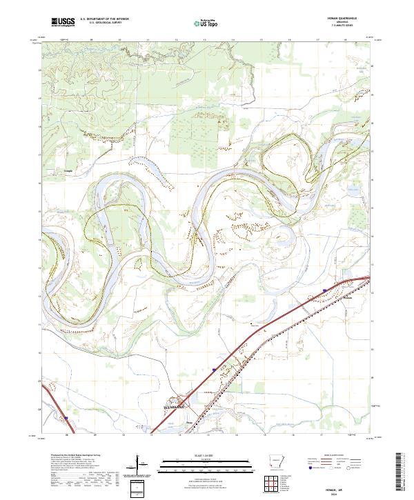 Homan topographic map thumbnail