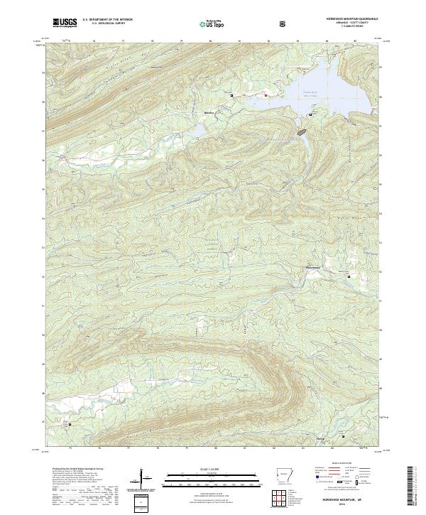 Horseshoe Mountain topographic map thumbnail