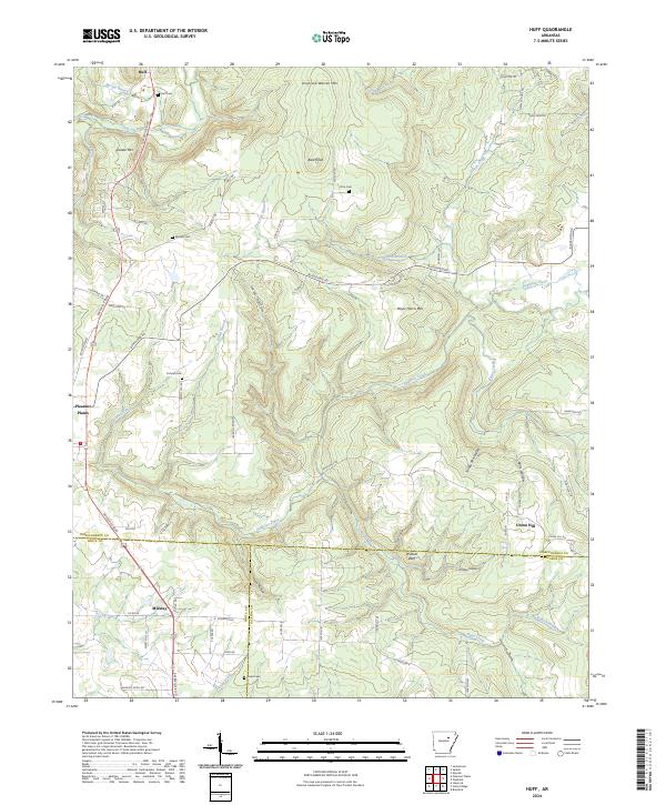 Huff topographic map thumbnail