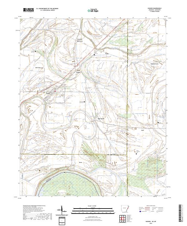 Hughes topographic map thumbnail