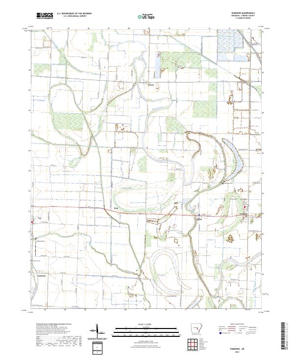Humnoke topographic map thumbnail