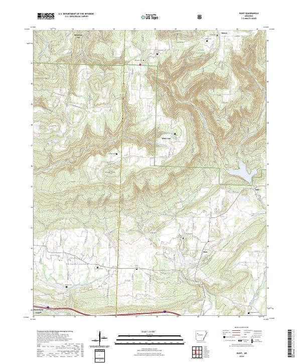 Hunt topographic map thumbnail