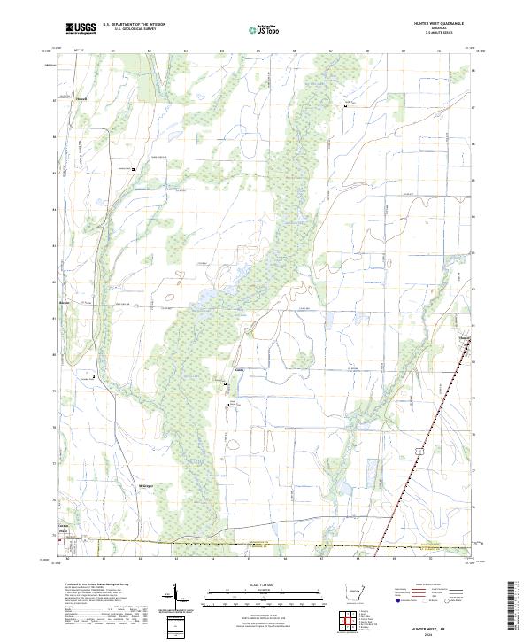 Hunter West topographic map thumbnail