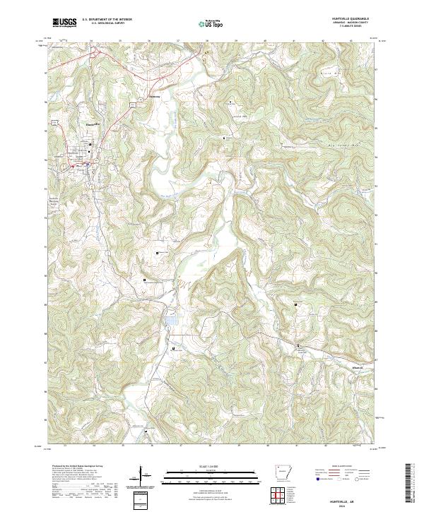 Huntsville topographic map thumbnail