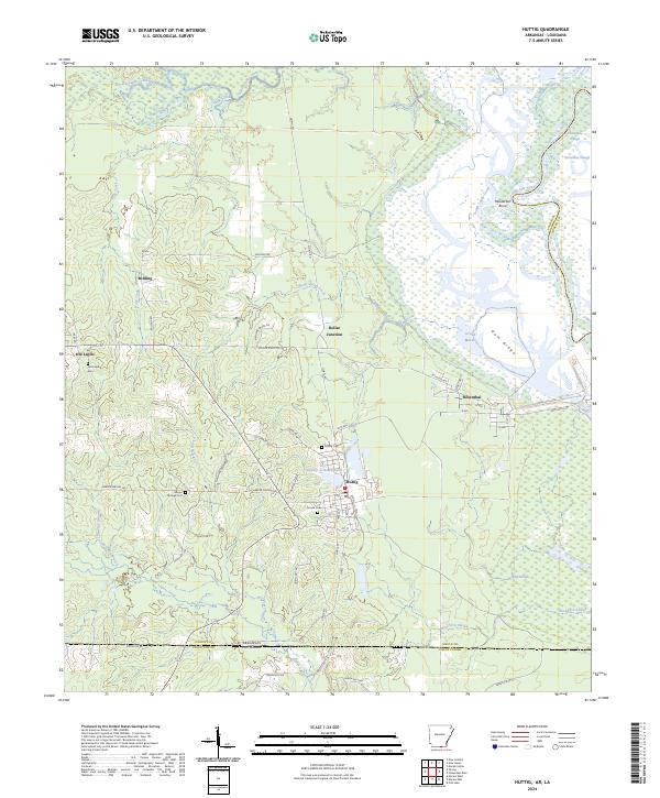 Huttig topographic map thumbnail