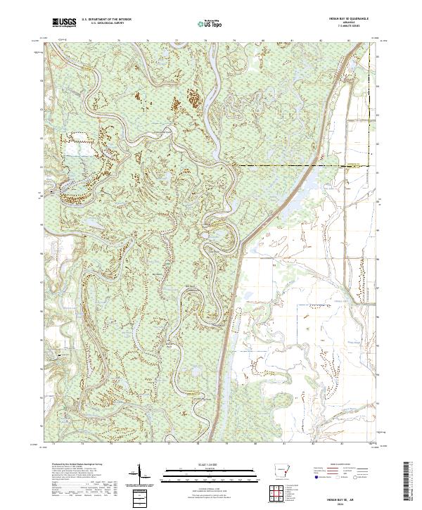 Indian Bay SE topographic map thumbnail