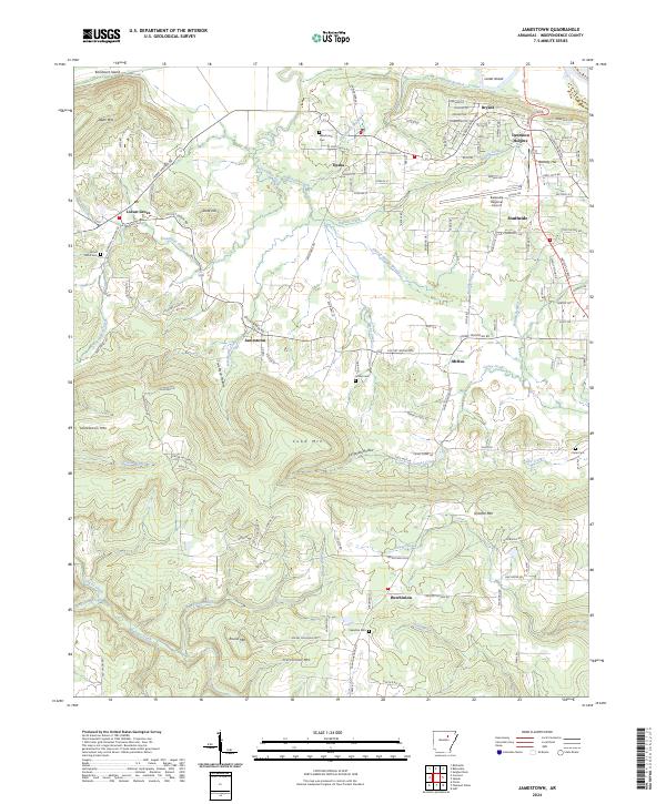 Jamestown topographic map thumbnail