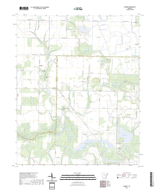 Jasmine topographic map thumbnail