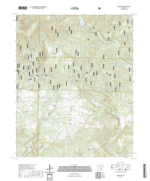 Jerusalem topographic map thumbnail