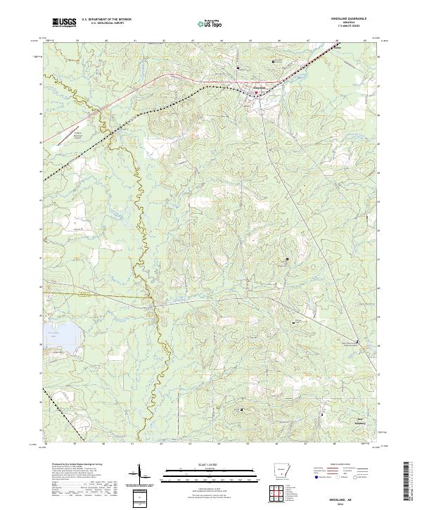 Kingsland topographic map thumbnail