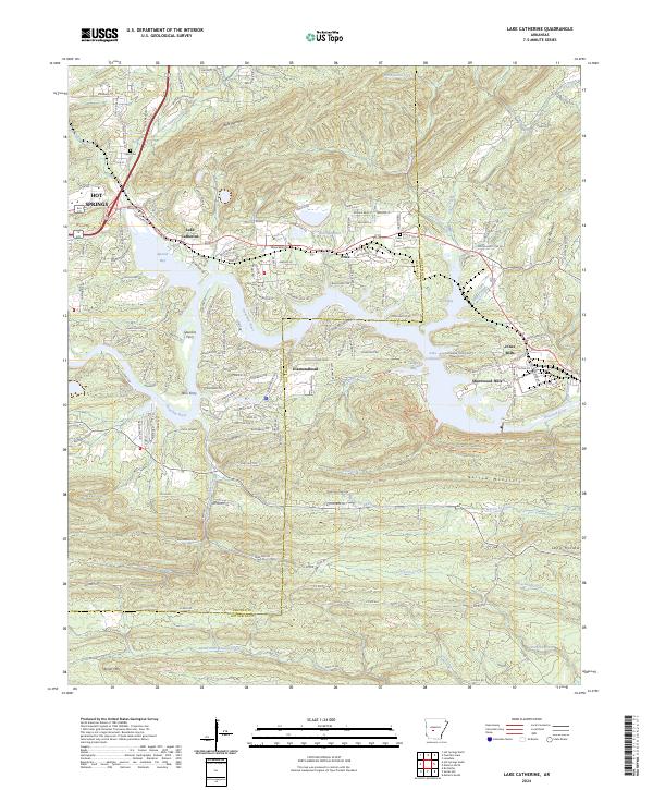 Lake Catherine topographic map thumbnail