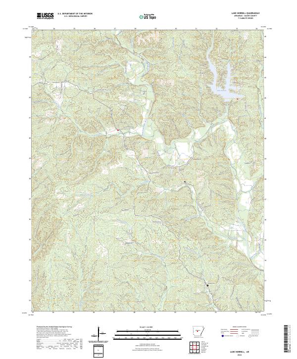 Lake Norrell topographic map thumbnail