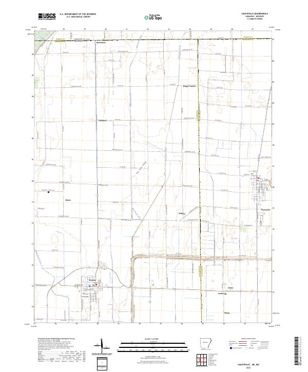 Leachville topographic map thumbnail
