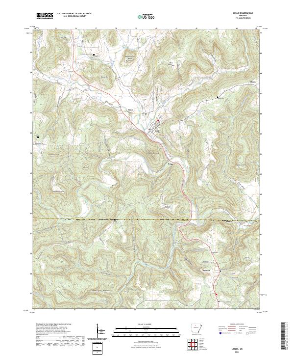 Leslie topographic map thumbnail