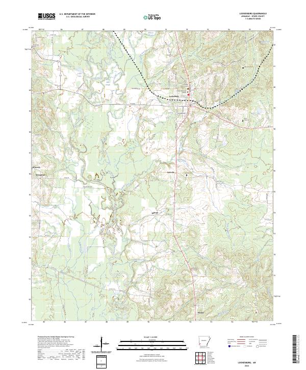 Lockesburg topographic map thumbnail