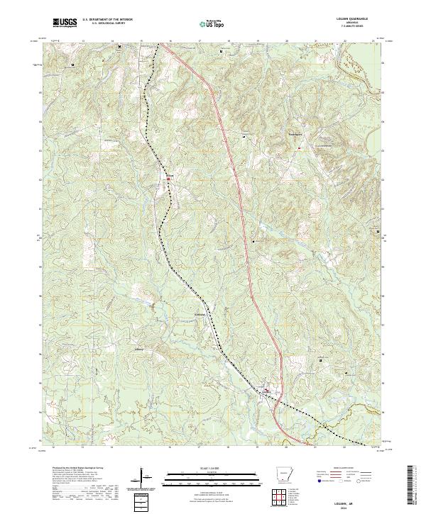 Louann topographic map thumbnail