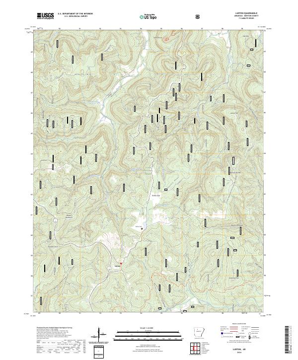 Lurton topographic map thumbnail