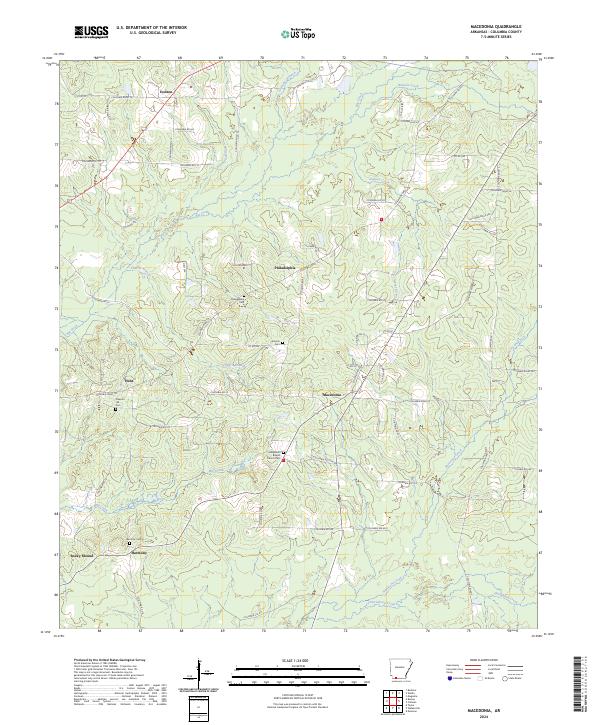 Macedonia topographic map thumbnail