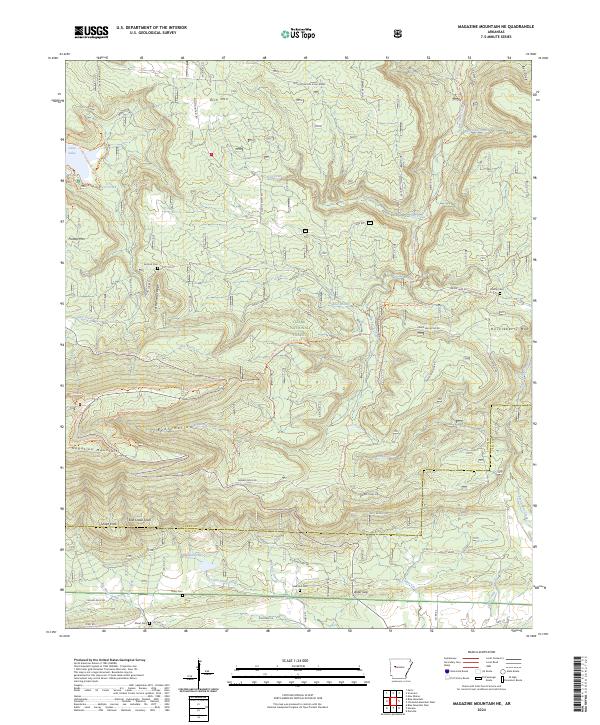Magazine Mountain NE topographic map thumbnail