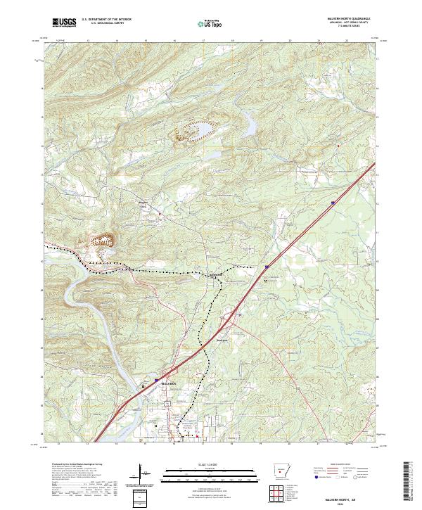 Malvern North topographic map thumbnail