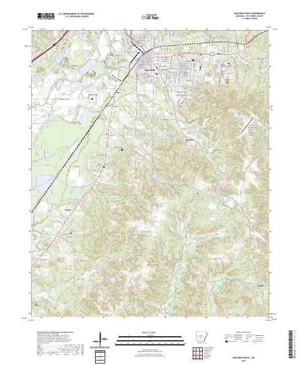 Malvern South topographic map thumbnail