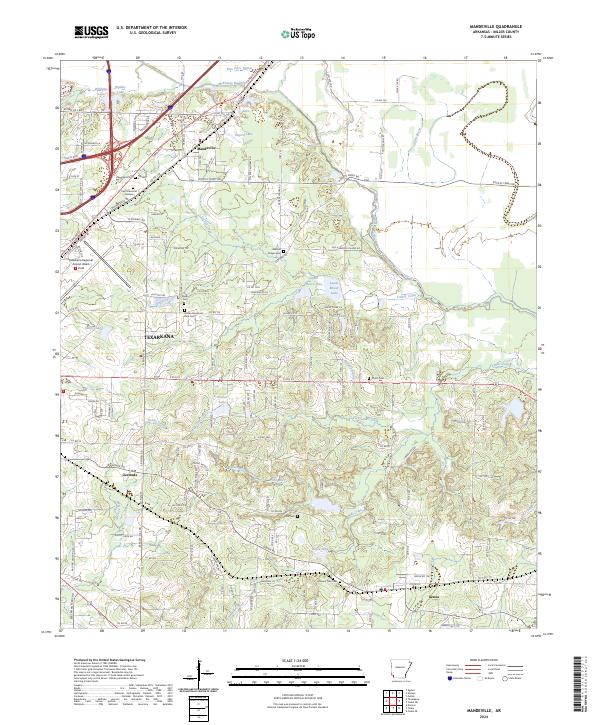 Mandeville topographic map thumbnail