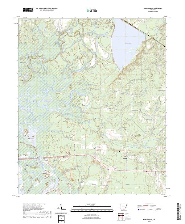 Marais Saline topographic map thumbnail
