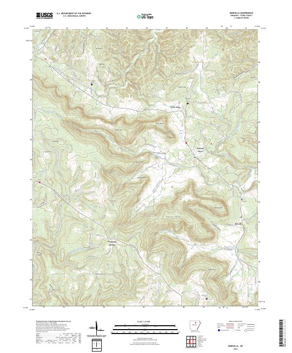 Marcella topographic map thumbnail