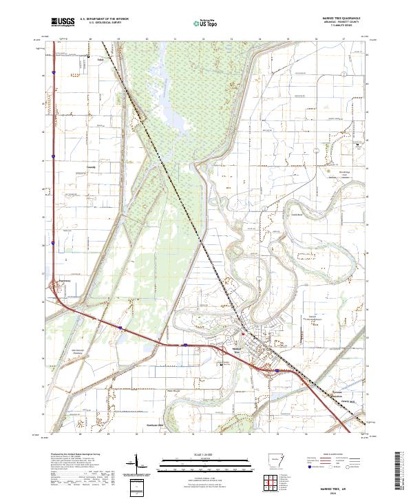 Marked Tree topographic map thumbnail