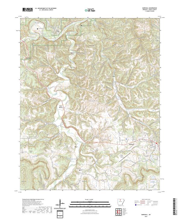 Marshall topographic map thumbnail