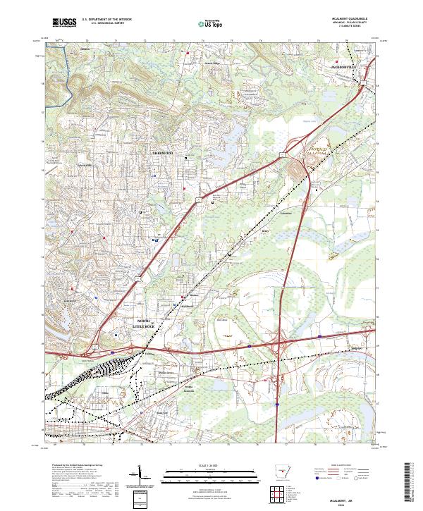 McAlmont topographic map thumbnail