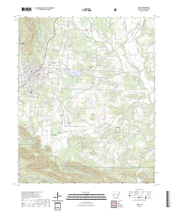 Mena topographic map thumbnail