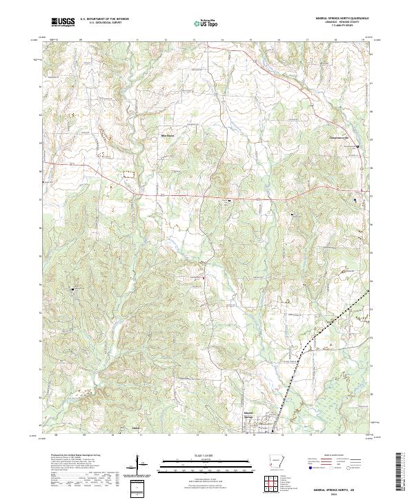 Mineral Springs North topographic map thumbnail
