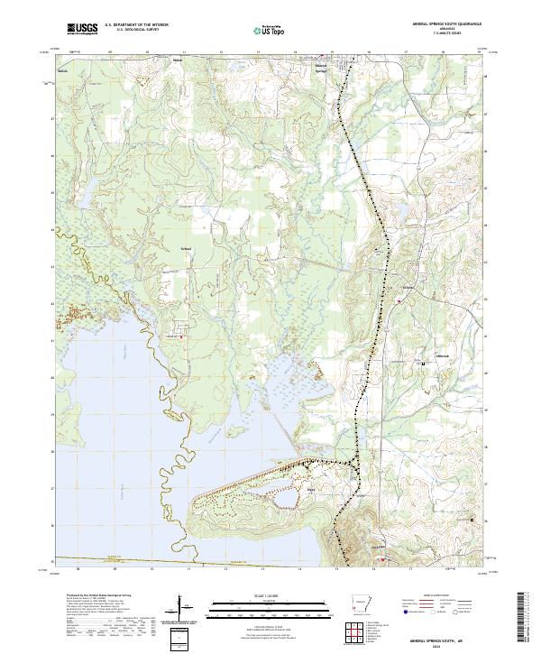Mineral Springs South topographic map thumbnail