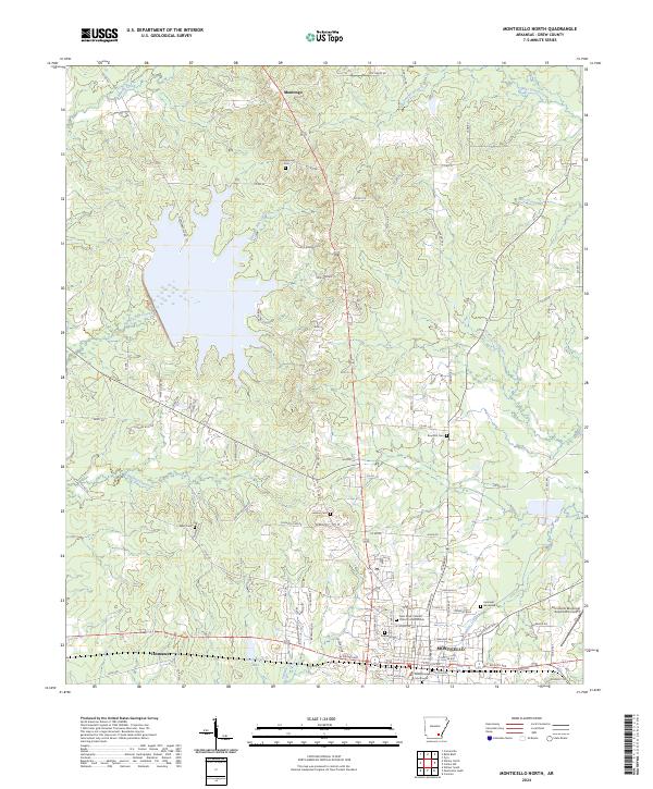 Monticello North topographic map thumbnail