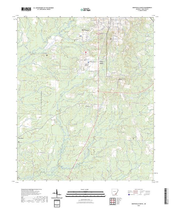 Monticello South topographic map thumbnail